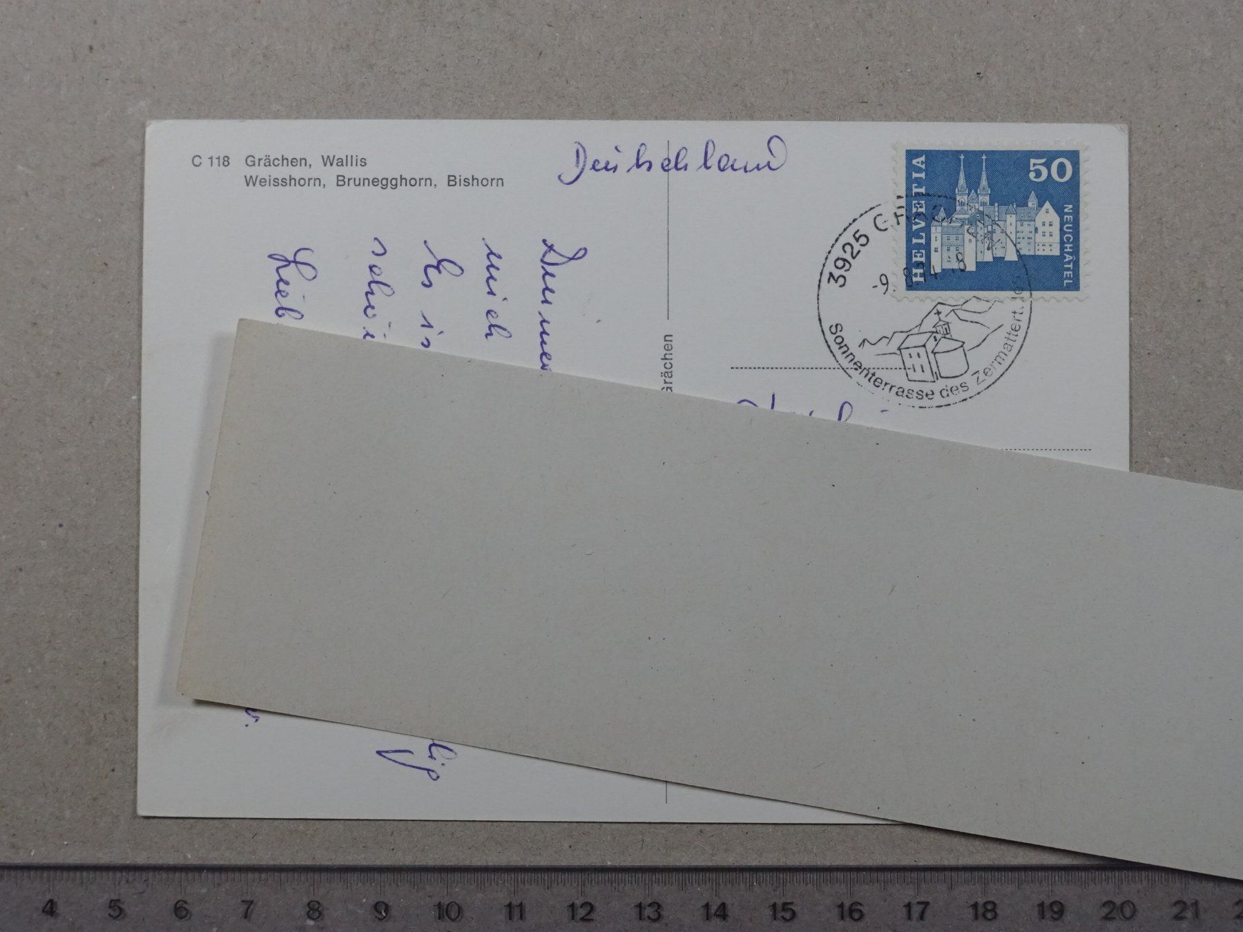 Ansichtskarten: Grächen, 1974 – Gebraucht aus Lenzburg von fh1 1