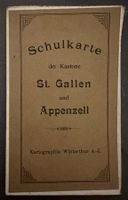 Schulkarte der Kantone St. Gallen und Appenzell 1909