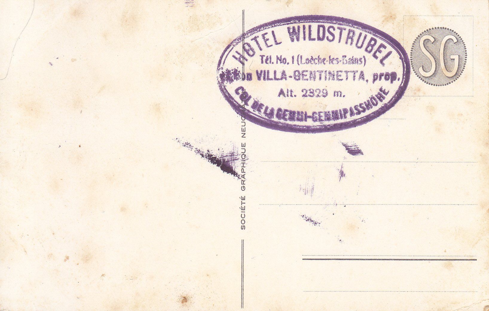 Cartoline postali: Gemmi ca. 1920 mit Hotelstempel – Usato da Bürglen TG venduto da StampGraf 1