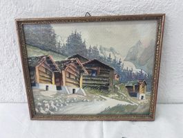 Aquarellbild Berglandschaft ,signiert (45)