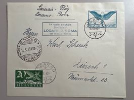 1940 Flugpost-Brief Locarno-Rome F4 (y z ?!)