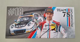 Autogrammkarte Klaus Bachler KÜS Team 18 Porsche Motorsport
