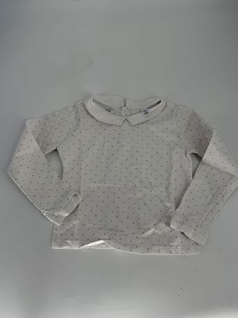 Langarm Shirt Gr. 104 mit Glitzerpunkten von okaidi