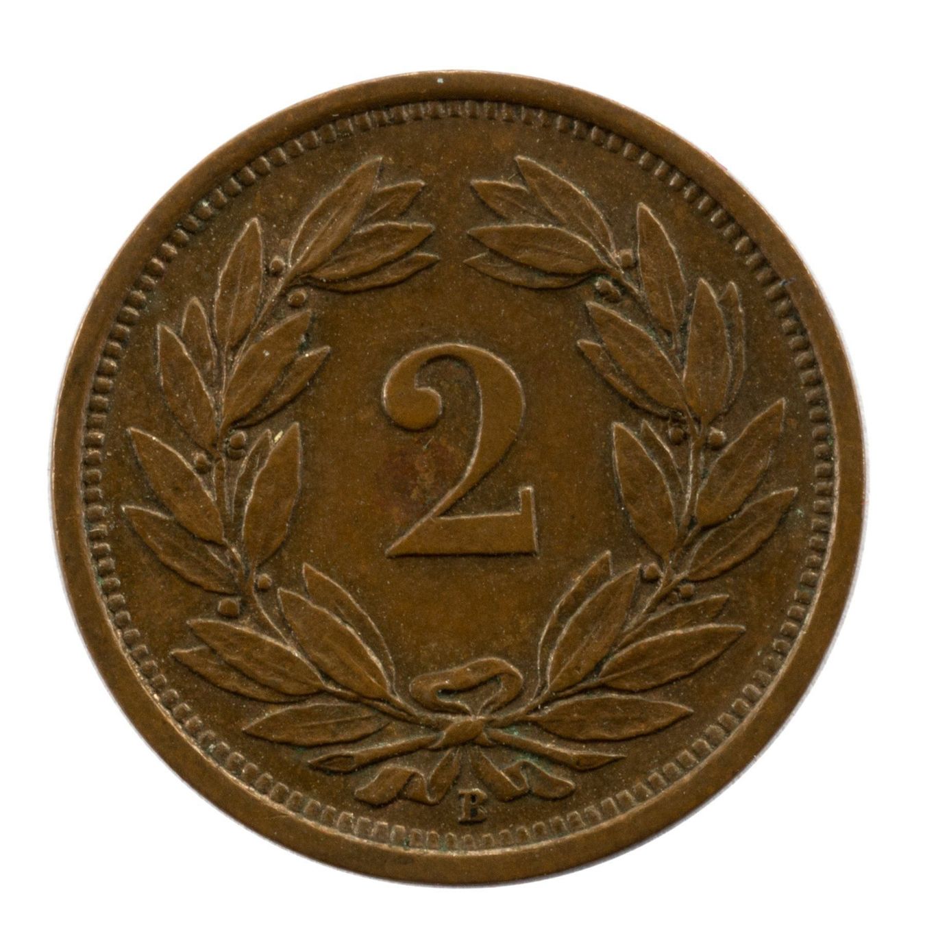 Tutti le monete: Schweiz / Suisse - 2 Rappen - 1932 – Usato da Rotkreuz venduto da Swiss-Coins 1