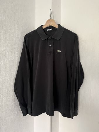 Lacoste Polo Shirt Long Sleeve Black Size 6