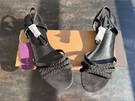 Lascana Sandalen Schwarz Gr. 39 Neu