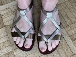 Leder Sandalen  Gr.41 von Vagabond in Bronze & Gold