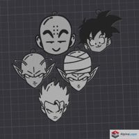 DragonBall Z-Warriors - Crillin, Gohan Kid, SSJ, Piccolo x2