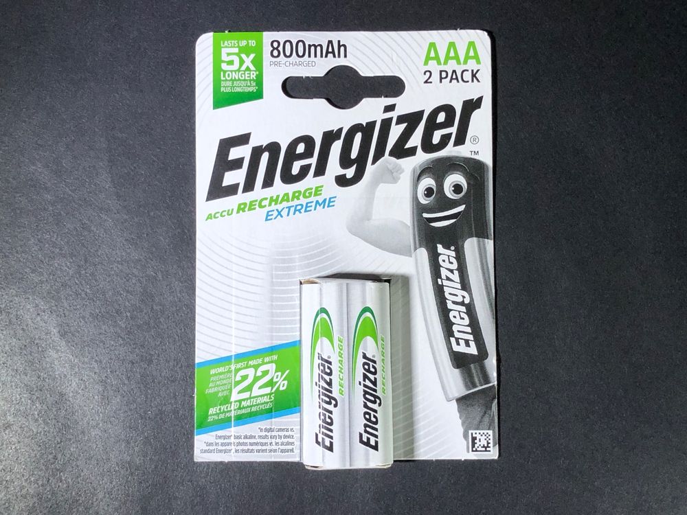 Energizer Accus: Energizer Akku AAA, 800mAh, 2 Stk. wiederaufladbar - Neu OVP – Neuf avec emballage d'origine à Bergdietikon par Garak 6