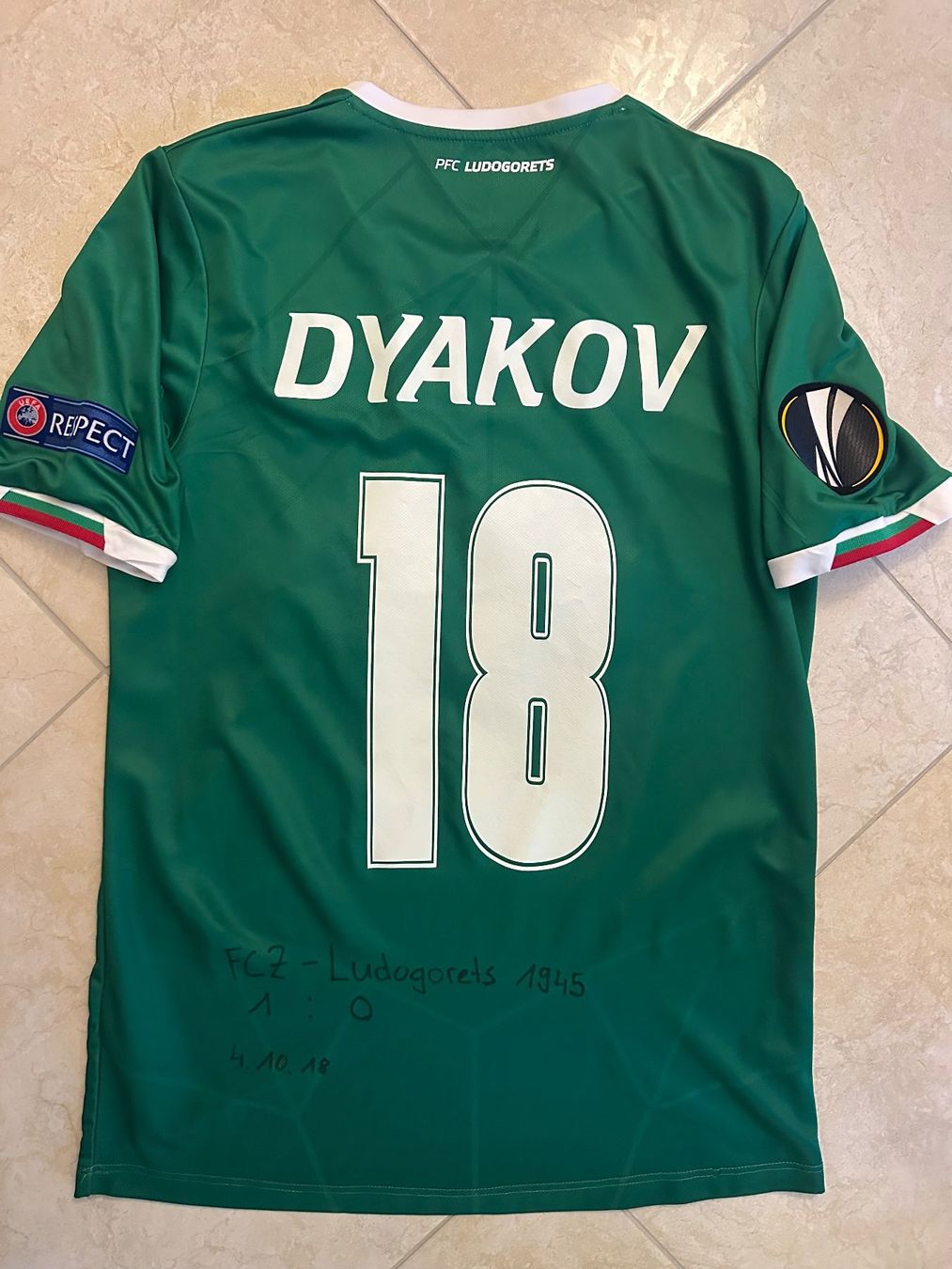Leibchen & Hosen: Dyakov - PFC Ludogorets - Matchworn – Gebraucht aus Thalwil von Ninuzzo