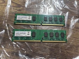2x 2GB DDR2 PC800 240-pin DIMM
