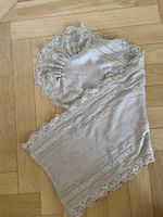 Rosemunde Damen Tuch Schal beige mit Spitze guter Zustand