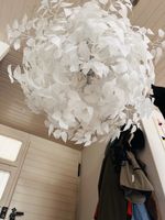 Deckenlampe Blätter Design weiss rund guter Zustand