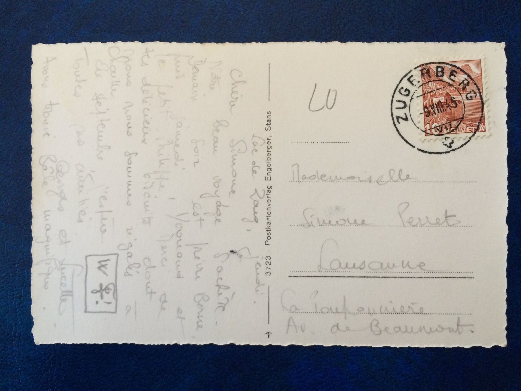 Cartoline postali: AK 1945 Immensee mit Rigi Schwyz – Usato da Küssnacht am Rigi venduto da cartolina-1 1