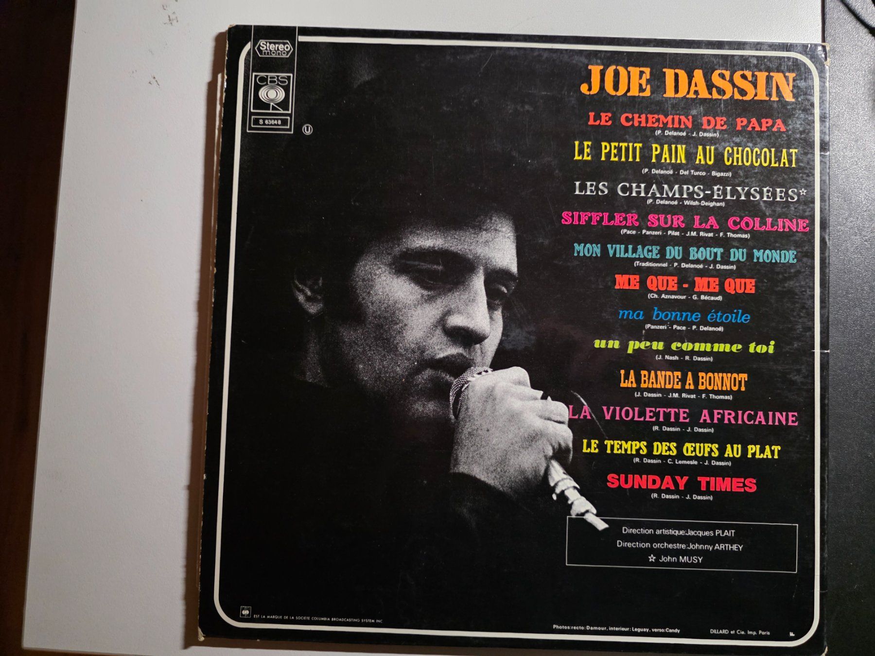 Dischi in vinile: LP: Joe Dassin - 1969 - CBS S 63648 – Usato da Walterswil BE venduto da Lonitti 2