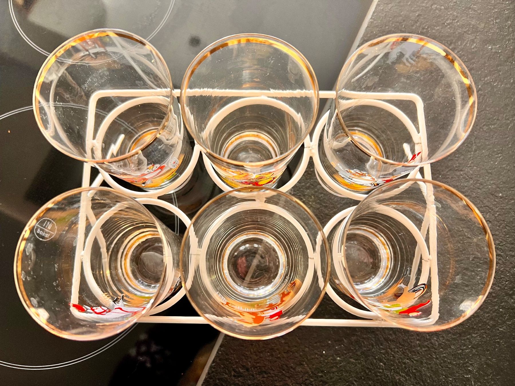 Bicchieri: 6 Wassergläser Reiter Motiv, mit Halter – Usato da Rodersdorf venduto da Vespa1111 3