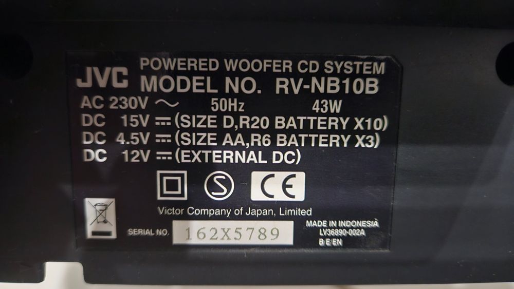 JVC Boomblaster 50 Watt FM, CD, MC, MP3, AUX, Guitar, Mic (Gebraucht ...