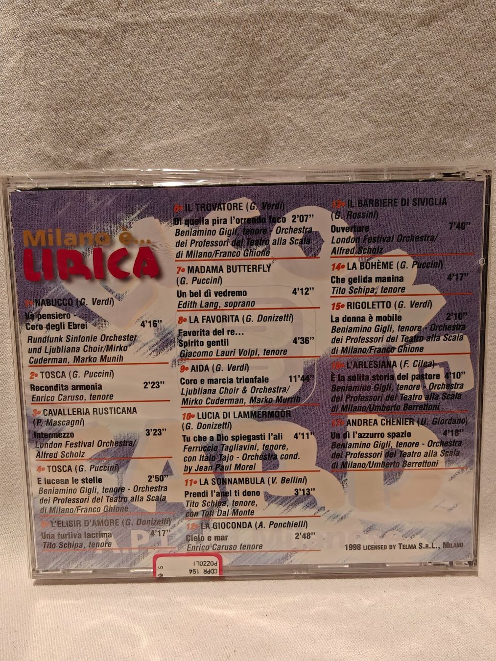 CDs: Milano e Lirica – Neu und originalverpackt aus Gutenswil von Vulcano21 1