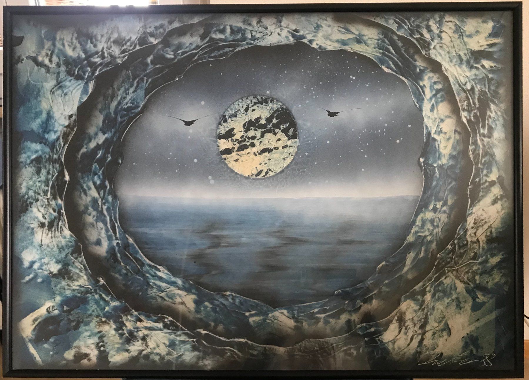 Poster & Bilder: Bild Venus handgemalt, blau mit schwarzem Rahmen – Neu (gemäss Beschreibung) aus Urtenen-Schönbühl von framu07 3