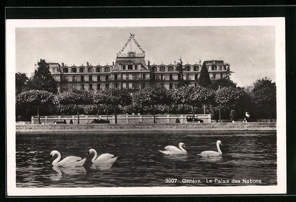 Cartes postales: AK Genève, Le Palais des Nations – D'occasion à Berlin par bartko-reher