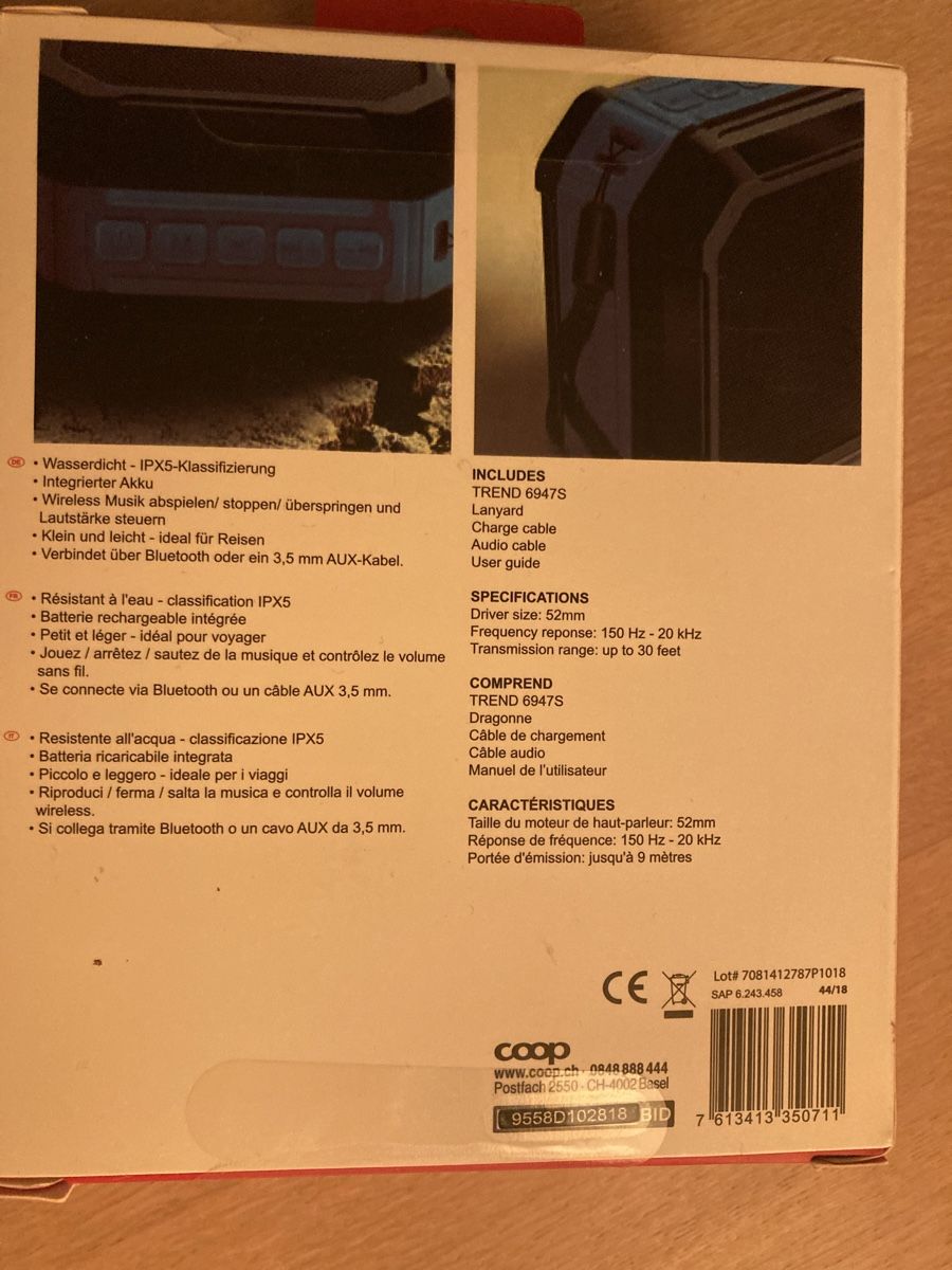Casse acustiche: Bluetooth speaker, trend – Nuovo e nell'imballaggio originale da Otelfingen venduto da pat_8jmb 1