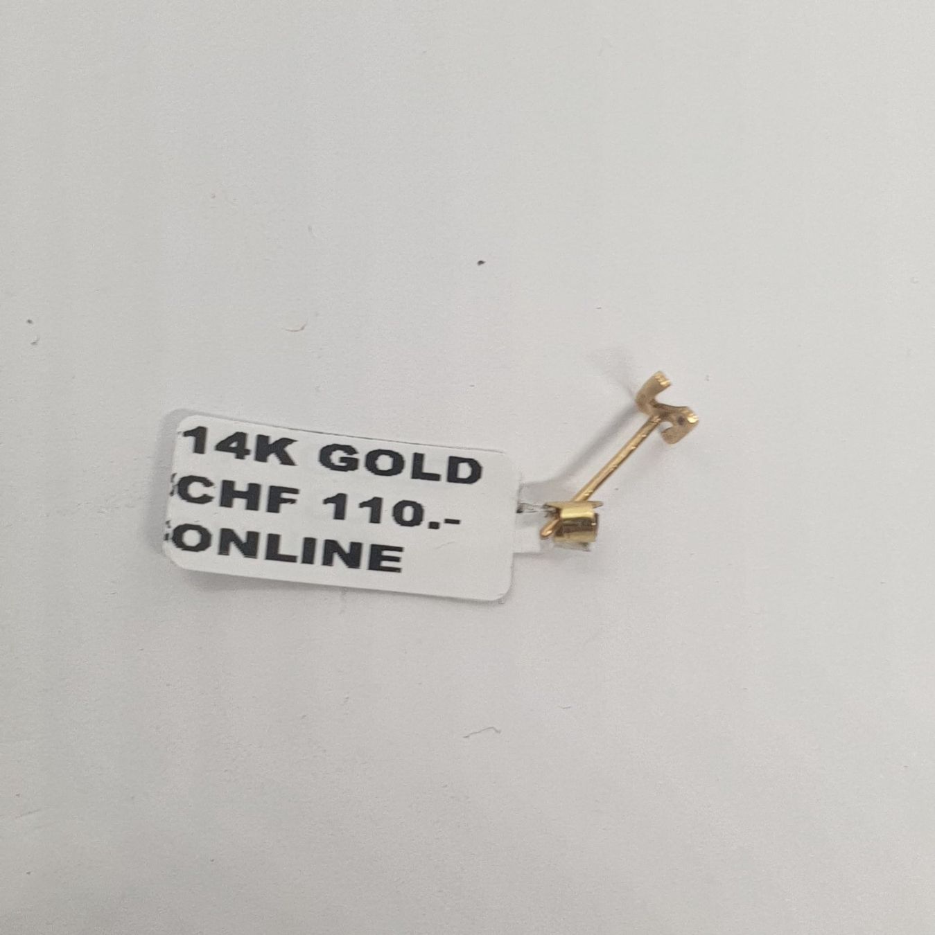 Orecchini pendenti & Orecchini a lobo: Echt 14K Gold - Einzel Ohrstecker-N – Usato da Luzern venduto da Luzern-Goldhaus 1