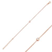 Armband fein rund Zirkonia 925 roségold zart SIlber filigran