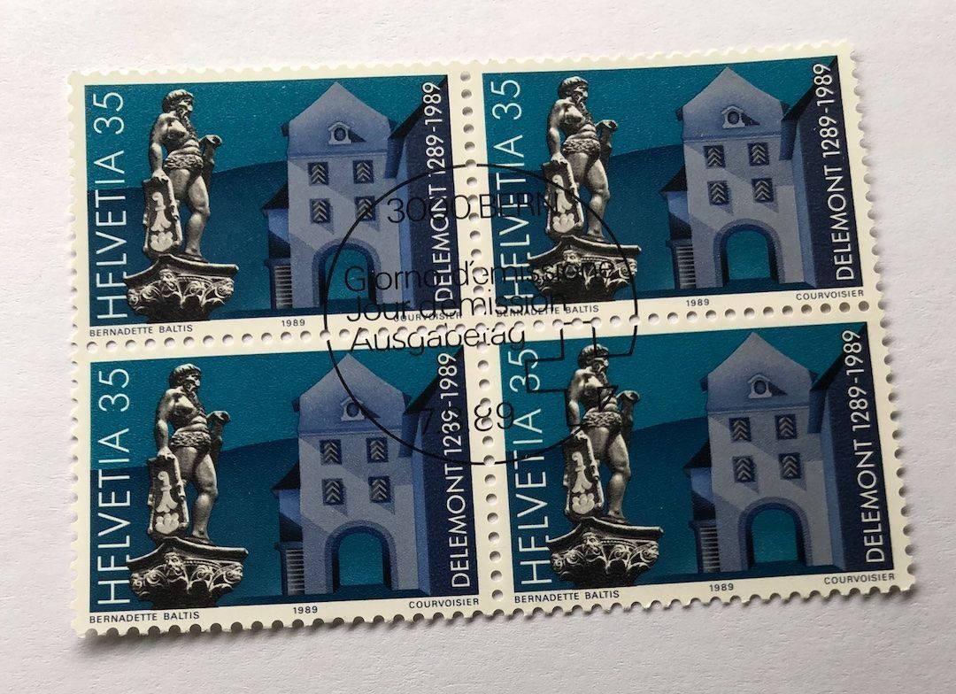 Tutti i francobolli: 4 er Block Nr.771 mit Vollstempel Bern – Usato da Aarau venduto da Billa007