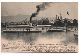 ZÜRICH Alpenquai Dampfschiff Helvetia