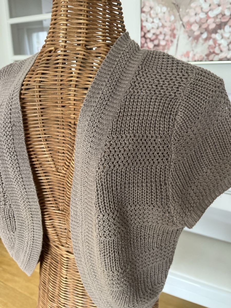 Bolero: Strick Bolero, leicht,  braun, S – Usato da Solothurn venduto da Bobesch08 1
