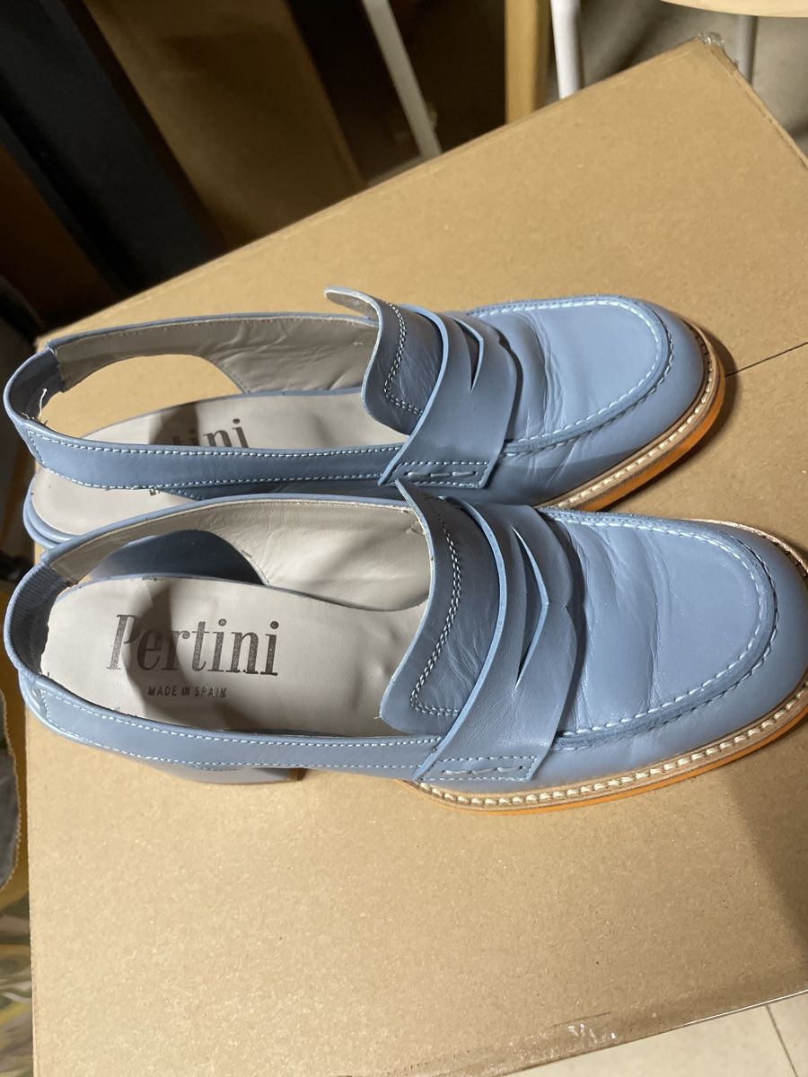 Scarpe da donna: Pertini Slipper Slingbacks Hellblau Leder Gr. 36 – Usato da Schliern b.Köniz venduto da Nikk0tin 3