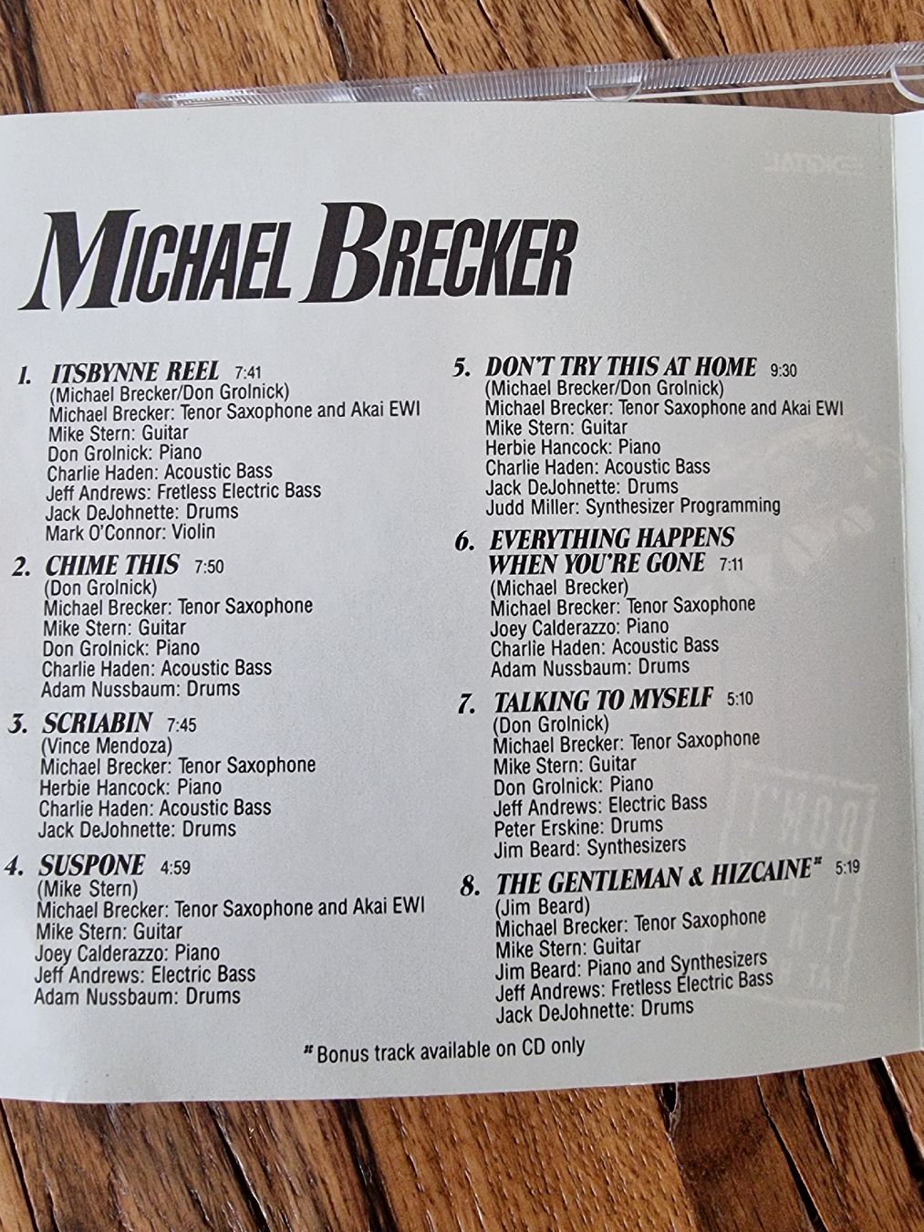 CD: MICHAEL BRECKER DON'T TRY THIS AT HOME – Usato da Zofingen venduto da Tinpan 3
