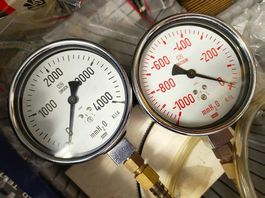 2x WIKA Feindruckmanometer Set  Druck & Vakuum (mmHO)