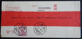 China Brief von 1920 in die Schweiz via Sibirien Cath. Missi