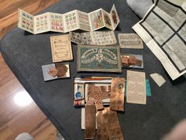 ANTIKE SCHABLONEN FÜR WÄSCHE STICKEREI UM 1900
