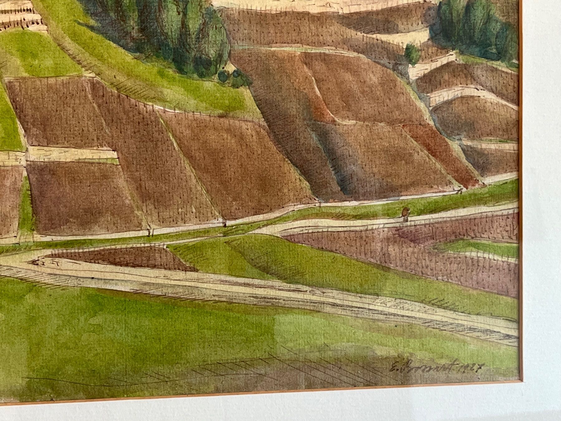 Dipinti: E. Bossart 1927 Aquarell – Usato da Basel venduto da PAUL_ART 5