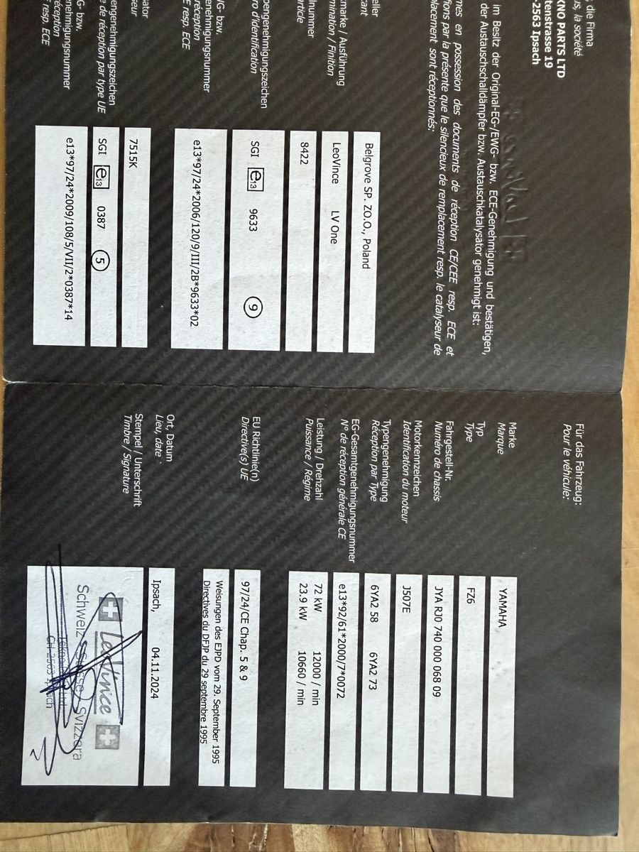 Yamaha Route: Yamaha FZ 6 – D'occasion à Hergiswil bei Willisau par Cyrillkrumm00 8