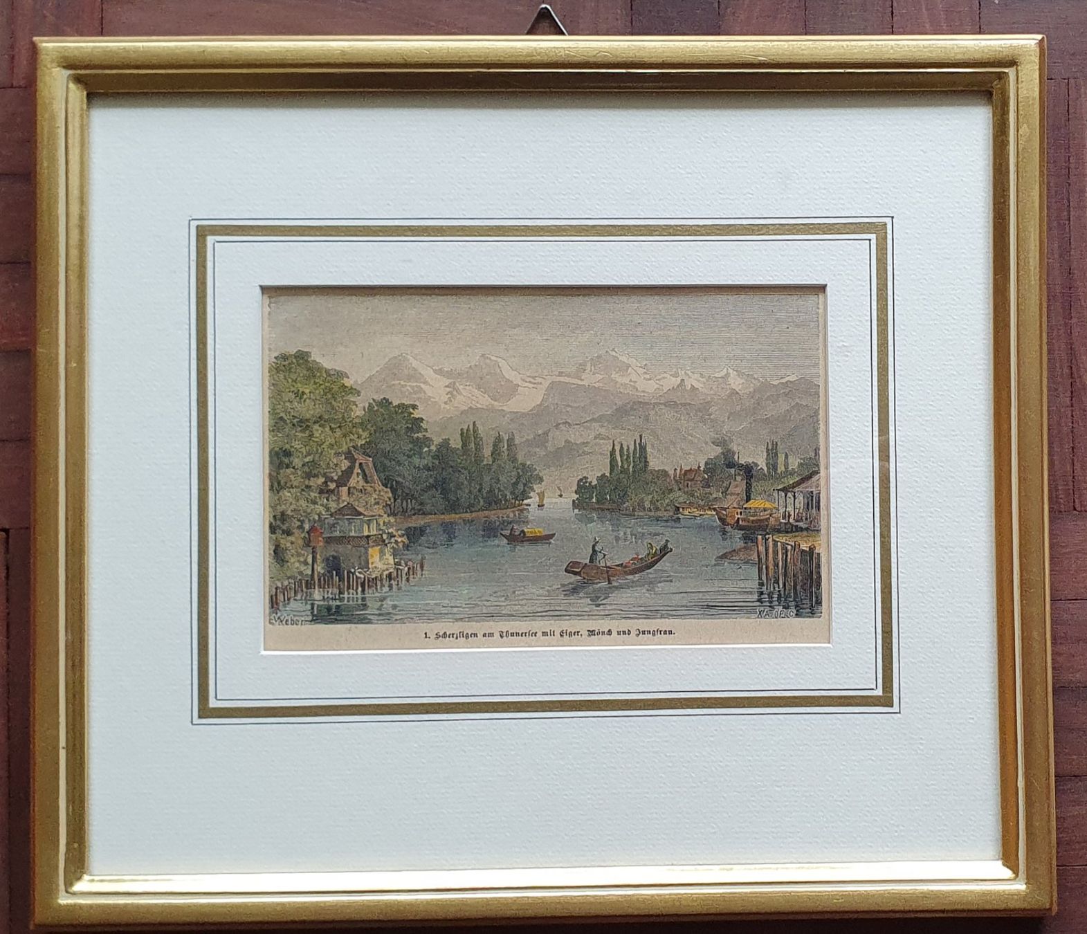 Stiche: Bild - Stich von Scherzligen am Thunersee – Gebraucht aus Kreuzlingen von Rschweiz1