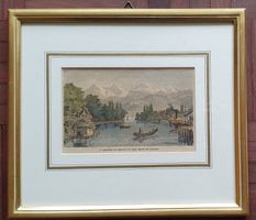 Bild - Stich von Scherzligen am Thunersee