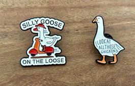 2x Lustiger Pin Gans