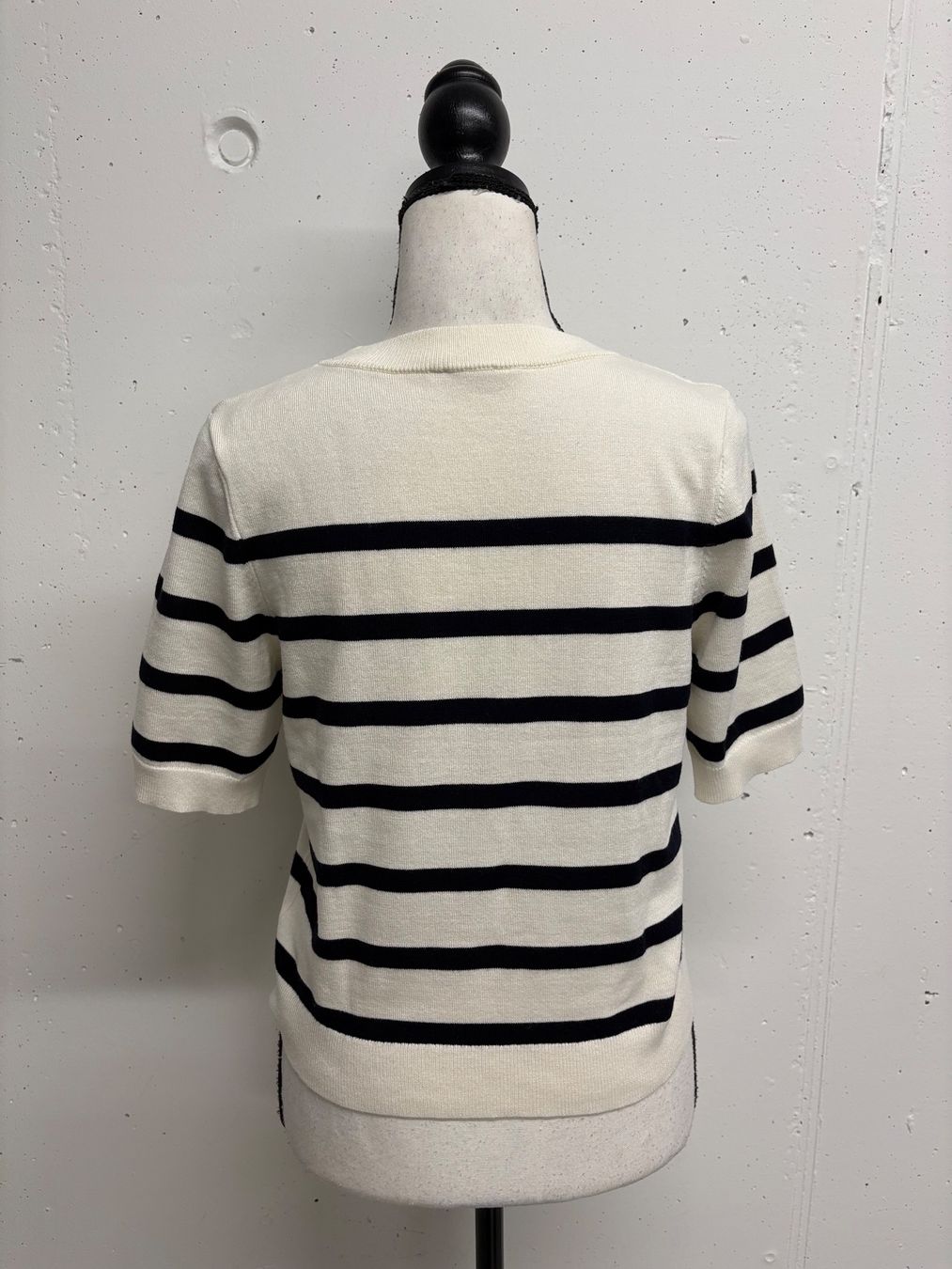 T-shirts: mbym Feisntick Pullover gestreift kurzarm S weiss schwarz – Neuf (Voir description) à Regensdorf par secondchancefashion 2