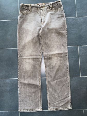 VINTAGE GEBLEICHTE BRAUNE ROSNER JEANS GRÖSSE 44