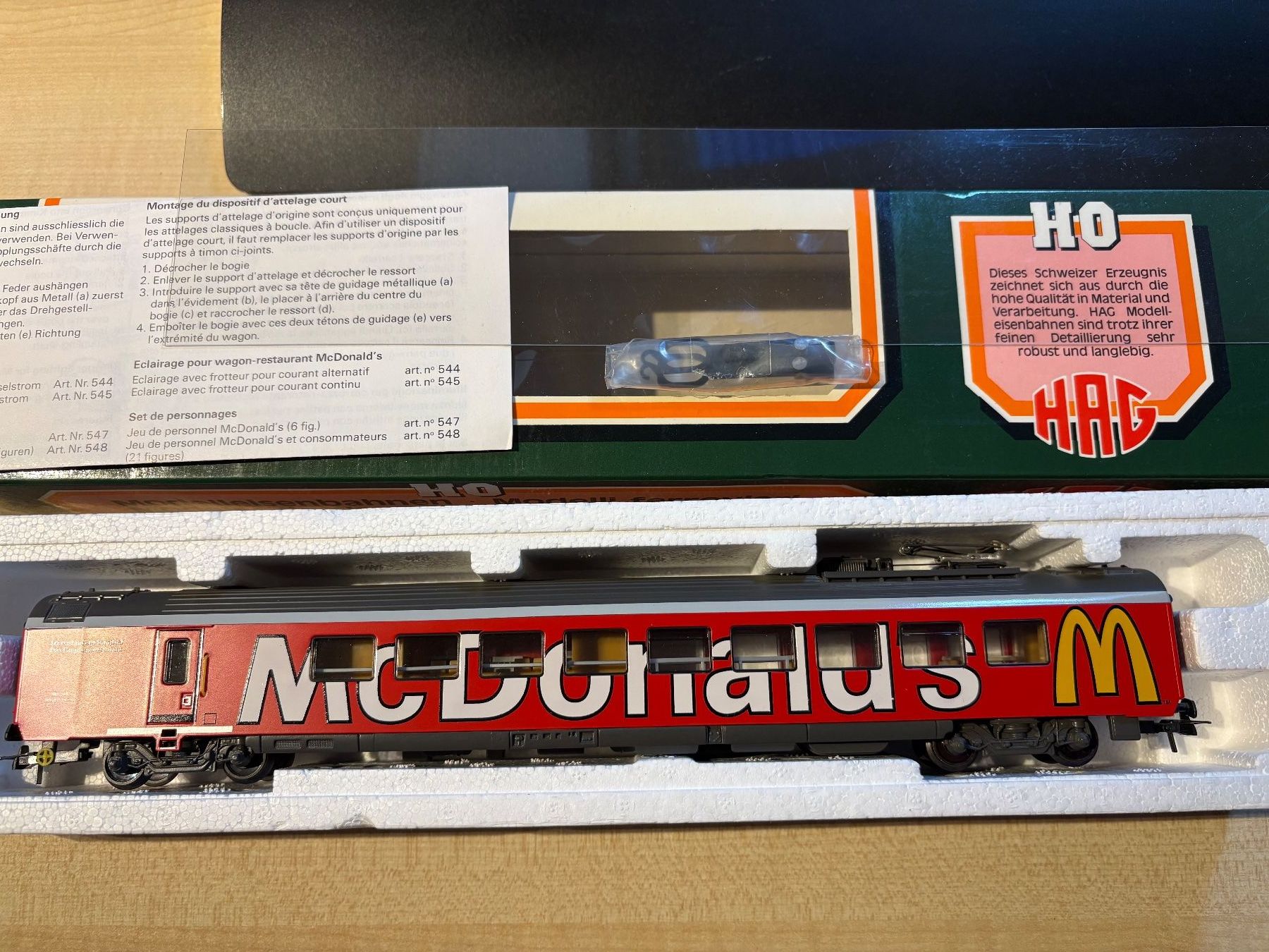 Hag Modelleisenbahnen: Hag 498 McDonalds – Neu und originalverpackt aus Corcelles Payerne von Pierre66
