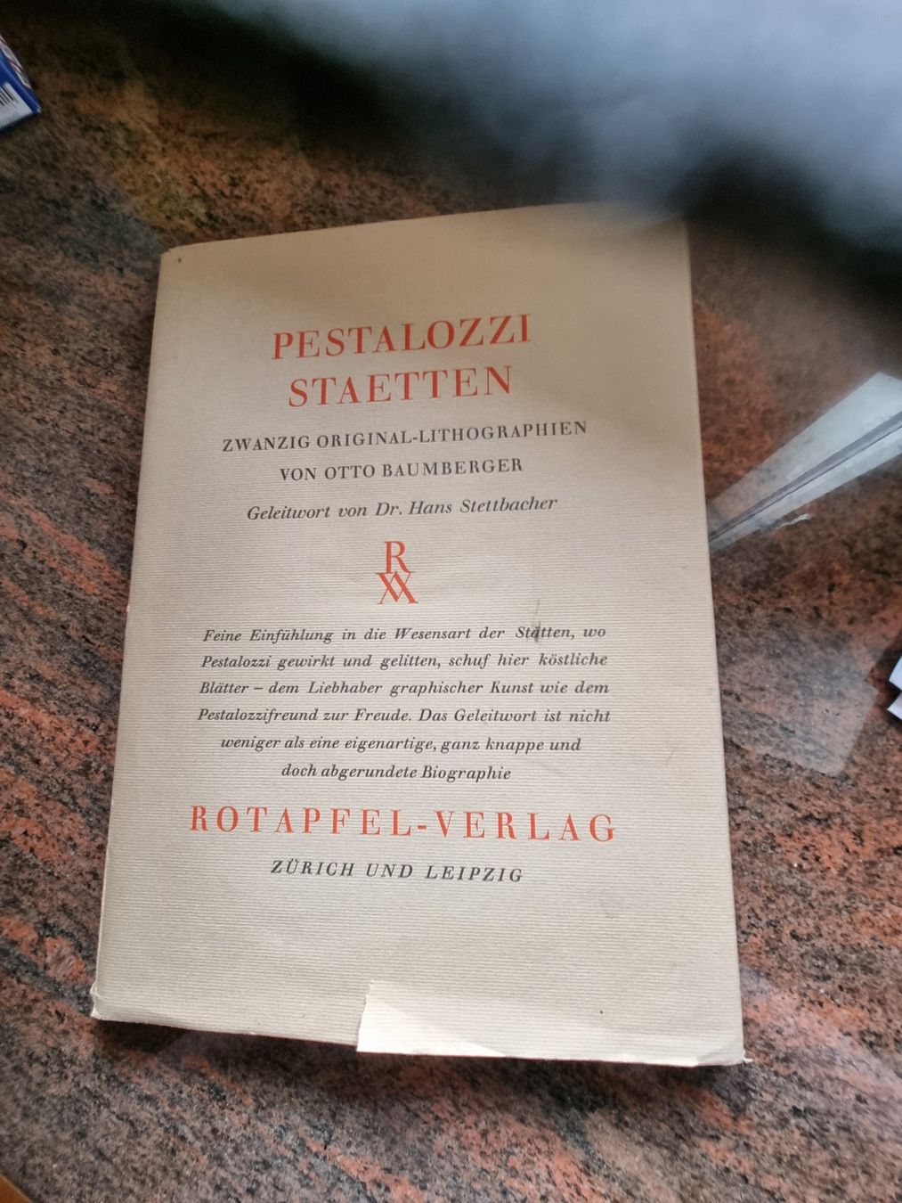 Grafiken & Lithographien: Otto Baumberger Pestalozi Originallithos – Gebraucht aus Trachslau von post35