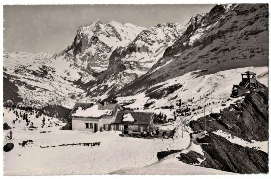 Cartoline postali: Kleine Scheidegg, Restaurant Grindelwaldblick, um 1940 – Usato da Frauenfeld venduto da POML