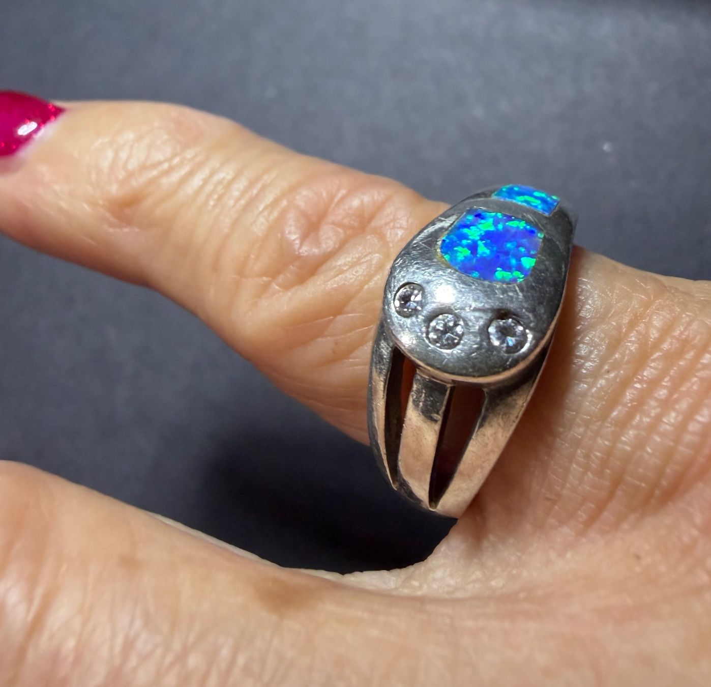 Anelli: Silber-Ring mit Opal und Zirkonia Gr 52 – Usato da Eptingen venduto da swi_9zxn 2