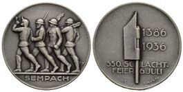 Sempach Schlachtfeier 1936 Silber  /470