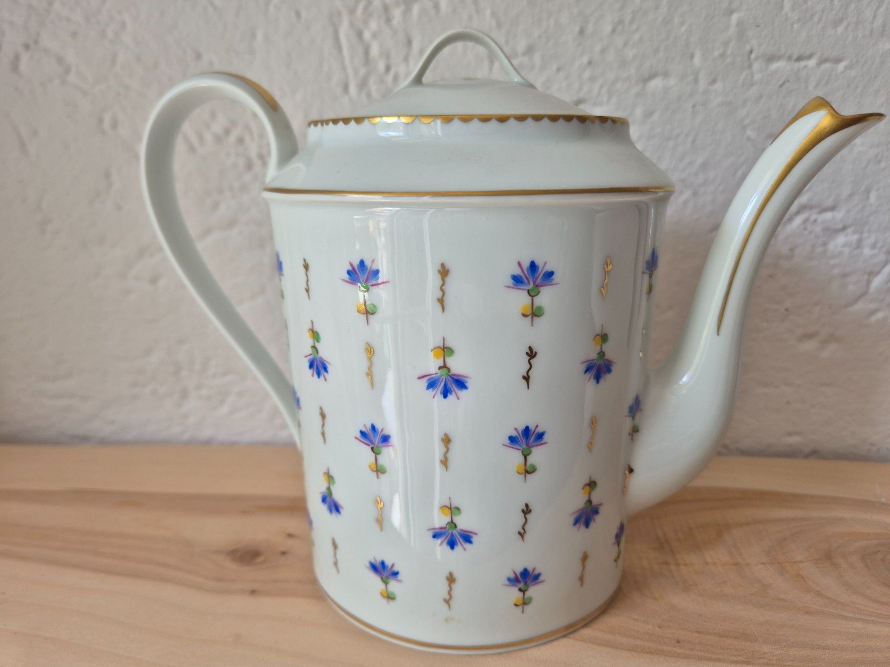 Teiere: Kaffee-Teekanne, Kornblumen, Handbemalt – Usato da Bern venduto da aronari 1