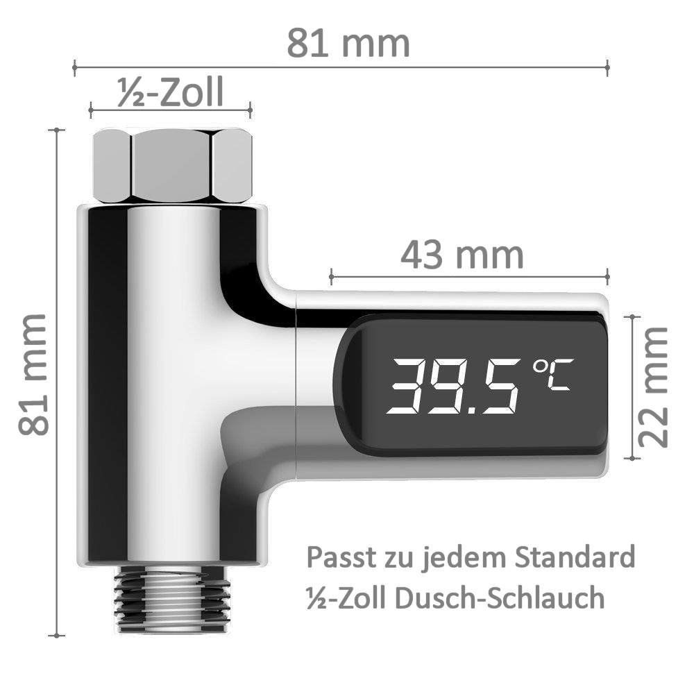 Altro per la casa: Dusch-Thermometer mit LED-Display – Nuovo e nell'imballaggio originale da Giubiasco venduto da news-shop 2