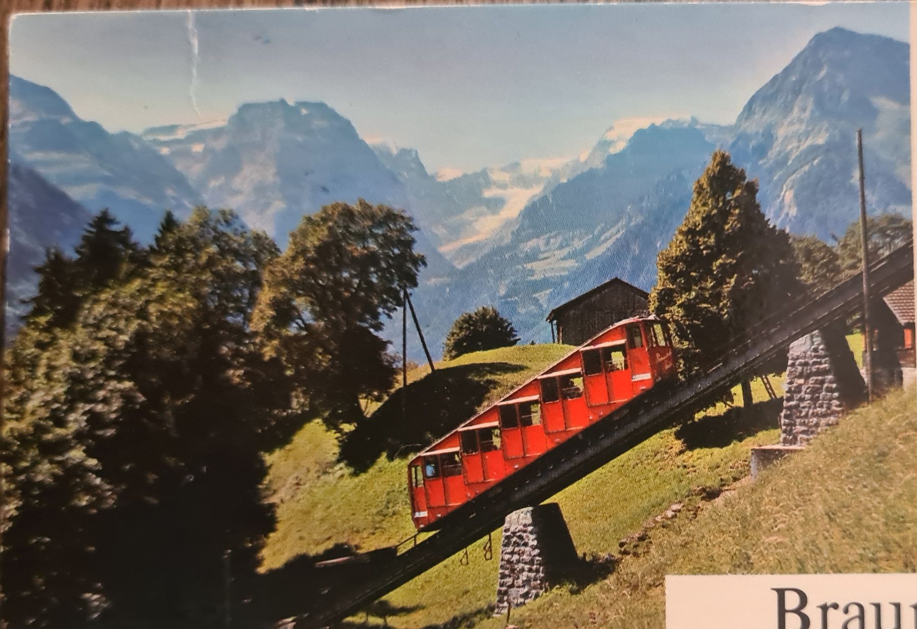 Cartoline postali: Braunwald mit Bergbahn 1978 – Usato da Ebikon venduto da Donar50 1